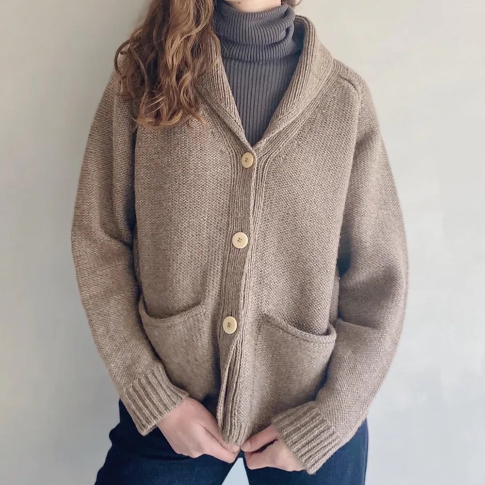 Mabo Women’s Cleo Wool Cardigan in Cocoa | size Small